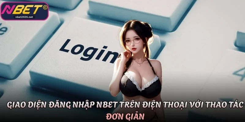 Giao diện đăng nhập Nbet trên điện thoại với thao tác đơn giản