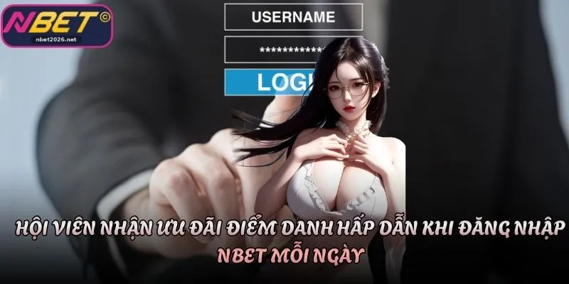 Hội viên nhận ưu đãi điểm danh hấp dẫn khi đăng nhập Nbet mỗi ngày